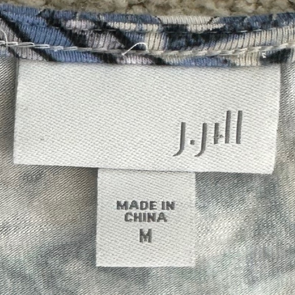 J. Jill Mosaic Floral Jersey Knit Shift Dress Med Stretchy Comfy Classic Casual - Picture 5 of 11